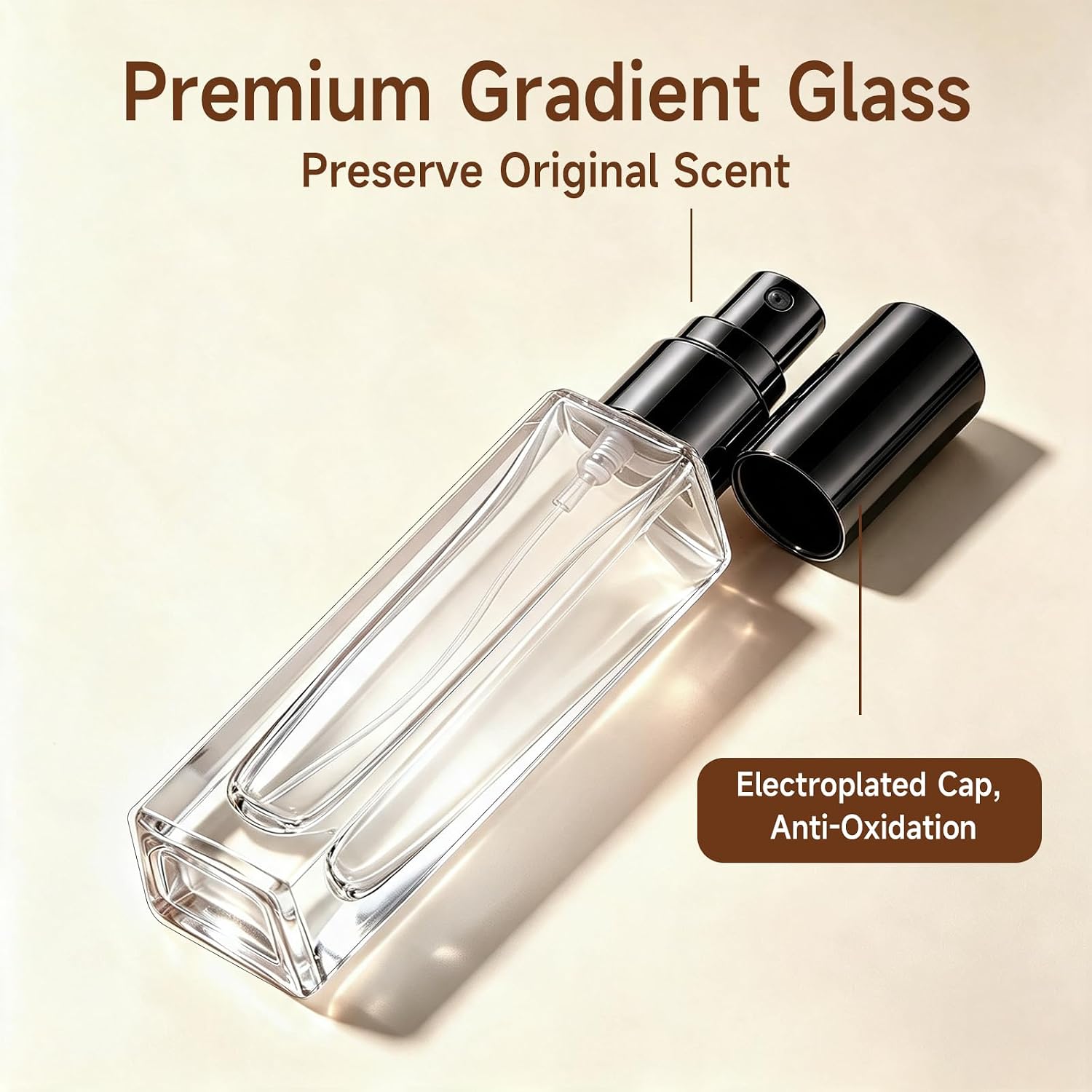 10ML Clear Glass Perfume Bottle Set Portable Perfume Travel Refillable, Empty Atomizer Sprayer for Perfume Cologne Dispenser Travel Sample Bottles with Funnel and Labels, 6 Pack image 5
