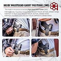 Vista 5 de Amberide Taurus G3 IWB Holster, Kydex Concealed Carry Holster for Taurus G3, No Optic/No Laser, Posi-Click Retention, Sweat Guard, Adjustable Cant