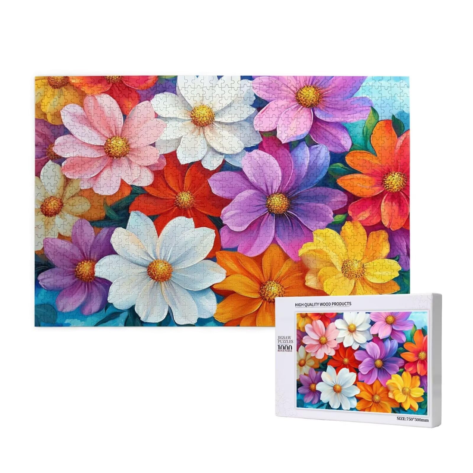 Puzzle Flor 4000 Piezas Vistoso Grande Rompecabezas Adultos de Madera, Puzzles Juegos Divertidos/Relajantes/Desafiantes para Adultos y Principiantes, como Regalo para Amigos y Seres Queridos 2T-297