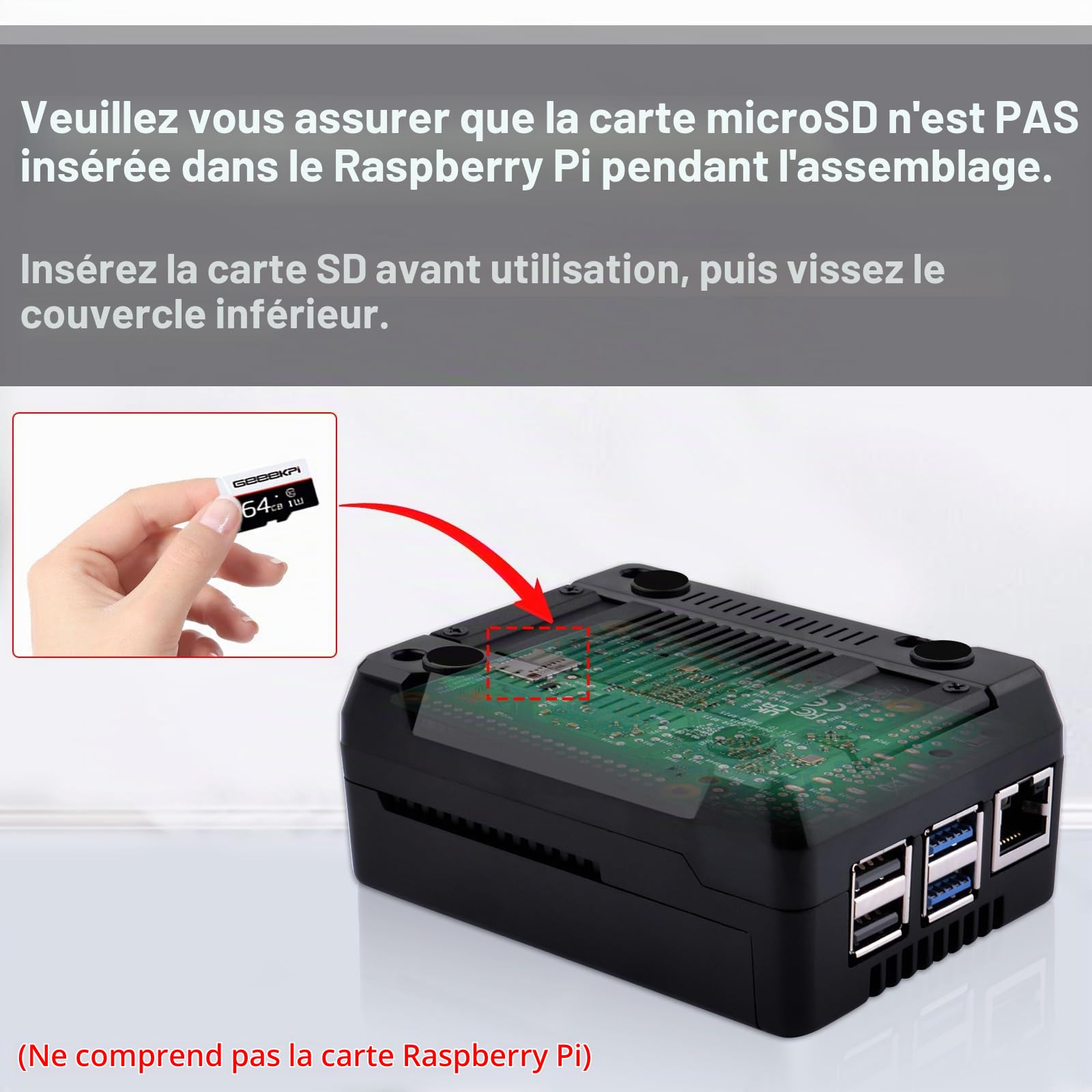 GeeekPi Argon Neo 5 M.2 NVME PCIE Case for Raspberry Pi 5,Raspberry Pi 5 Boîtier en Aluminium avec Ventilateur intégré (sans Raspberry Pi & NVMe SSD)