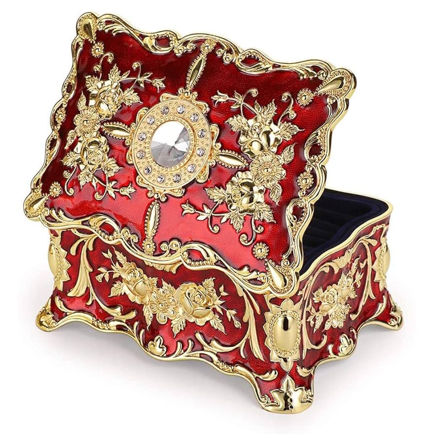 * vintage Jewelry box ✵ * 硝子の ジュエリーボックス vintage Jewelry box ✵ * 硝子の ジュエリーボックス - メルカリ