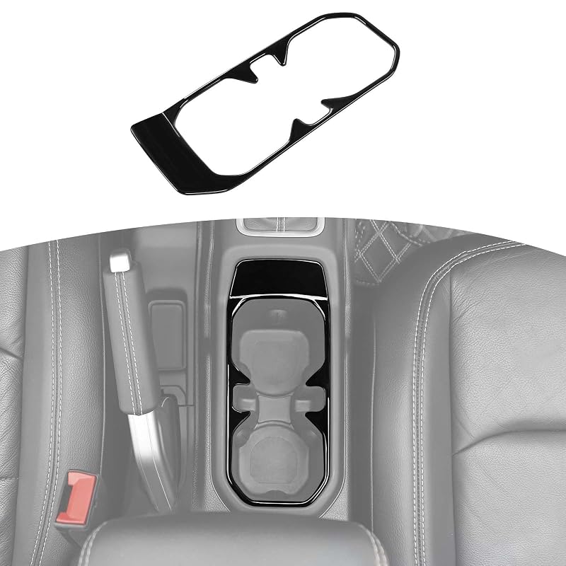 Moldura preta para porta-copos dianteiro RT-TCZ para Jeep Wrangler JL JLU 2018–2024 e Gladiator JT 2020–2024