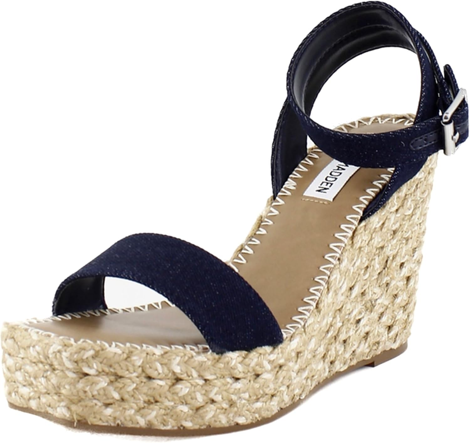 Steve Madden Cosmo Women's Sandals Denim Fabric Size 7.5 M