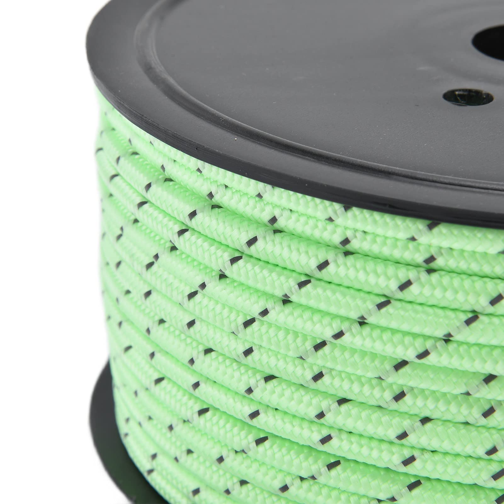 50m Reflective Nylon Rope, 5mm Thick Fluorescent Tent Canopy Rope, Visibility Clothesline for Camping and Outdoor Activities