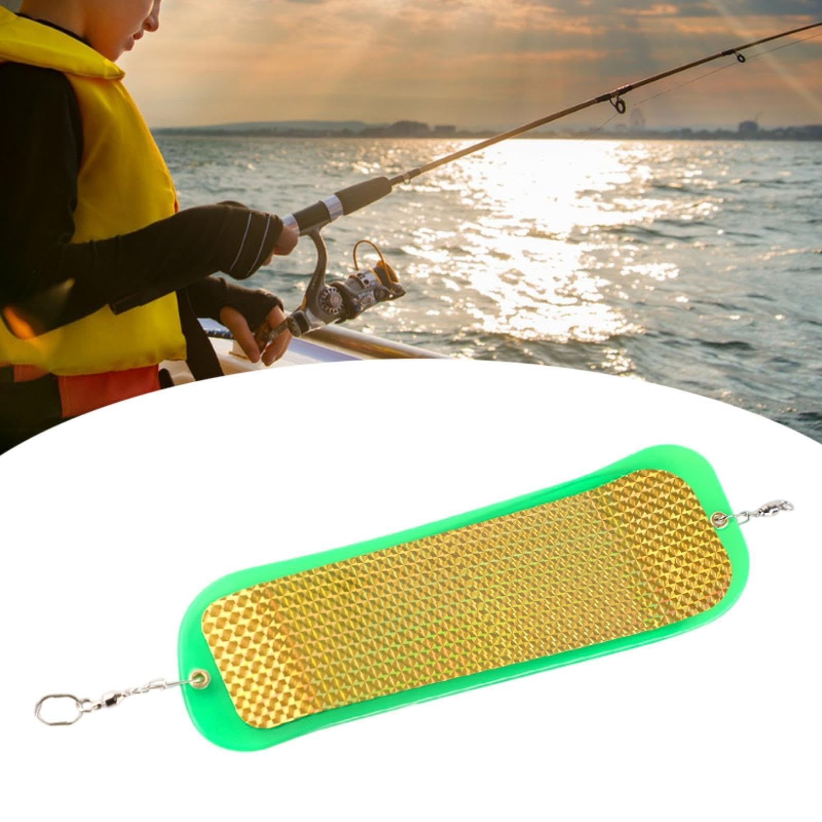 YIJU Fishing Lure Flasher Fishing Flasher Gift Versatile Lightweight Practical for Trolling Salmon Supplies for Men Adults Women, Green