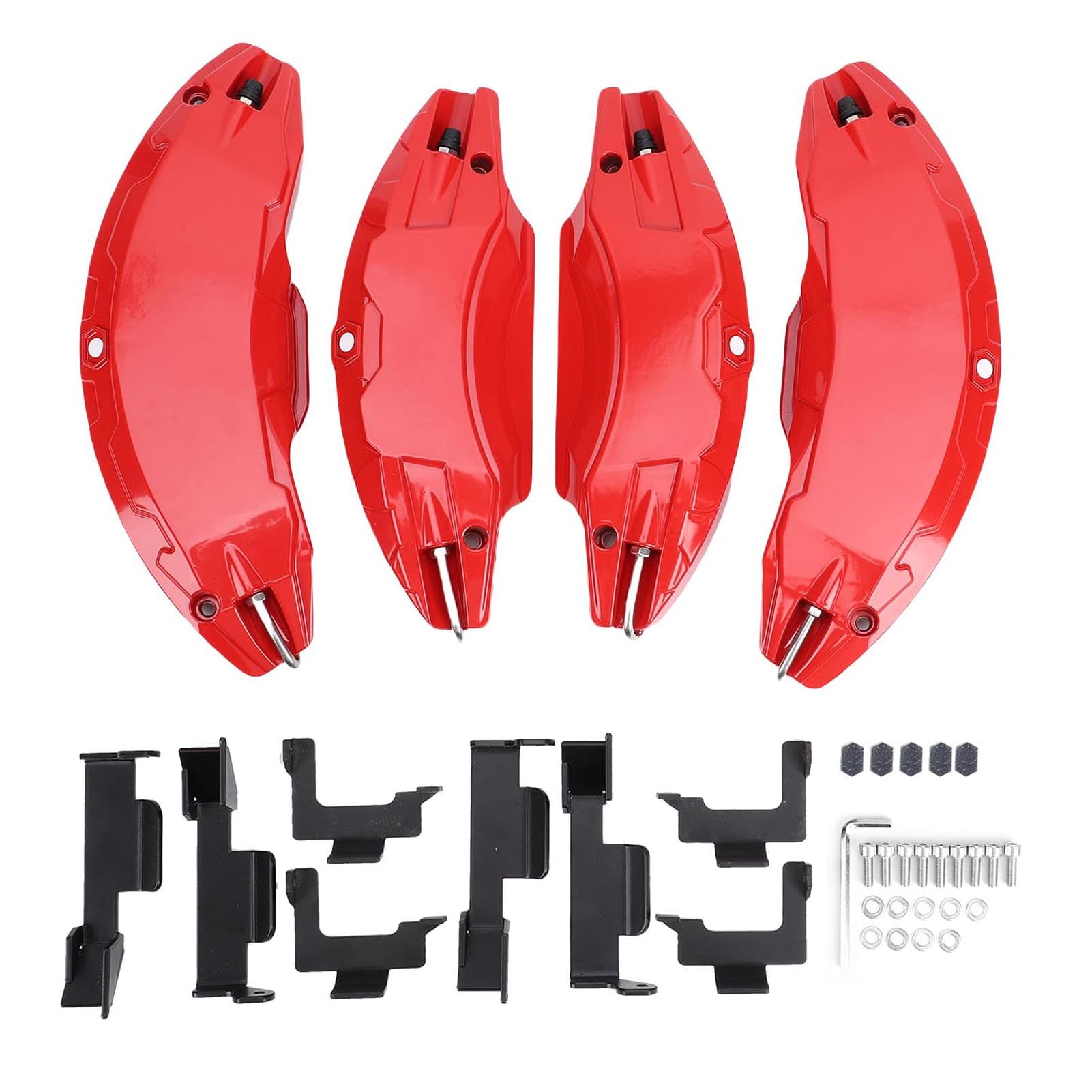 Acouto Copri Pinza Freno, Set Copri Pinza Ruota in Lega di Alluminio per Ruote Juniper 19 Pollici e 20 Pollici con Accessori di Installazione, Adatti per Modello AWD (rosso)