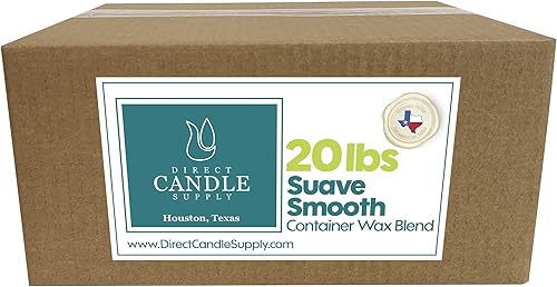 Direct Candle Supply - Mezcla de cera para contenedores de parafina - 20 libras - Diseño suave para velas de alta carga de fragancia - Solo vertido