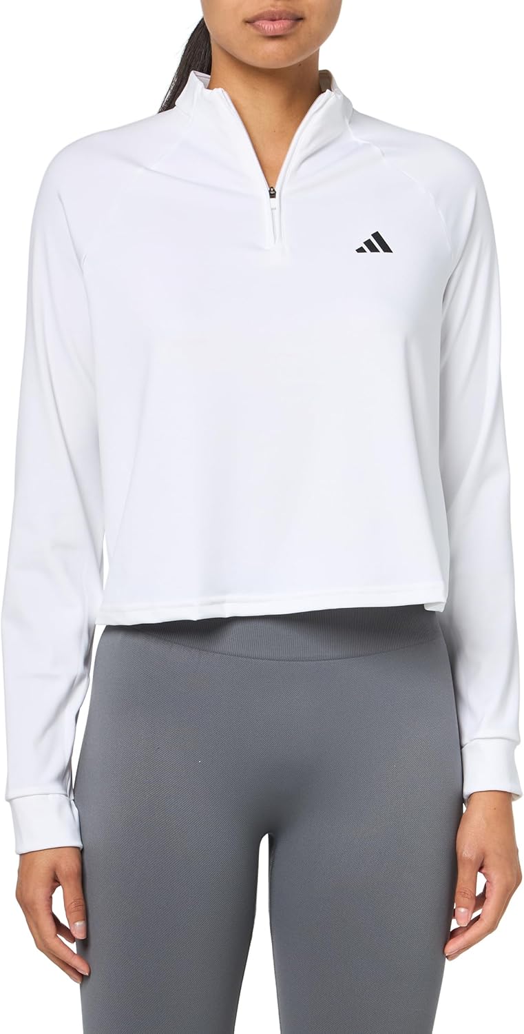 adidas Women's Train Essentials Quarter-zip Cover Up Sweatshirt