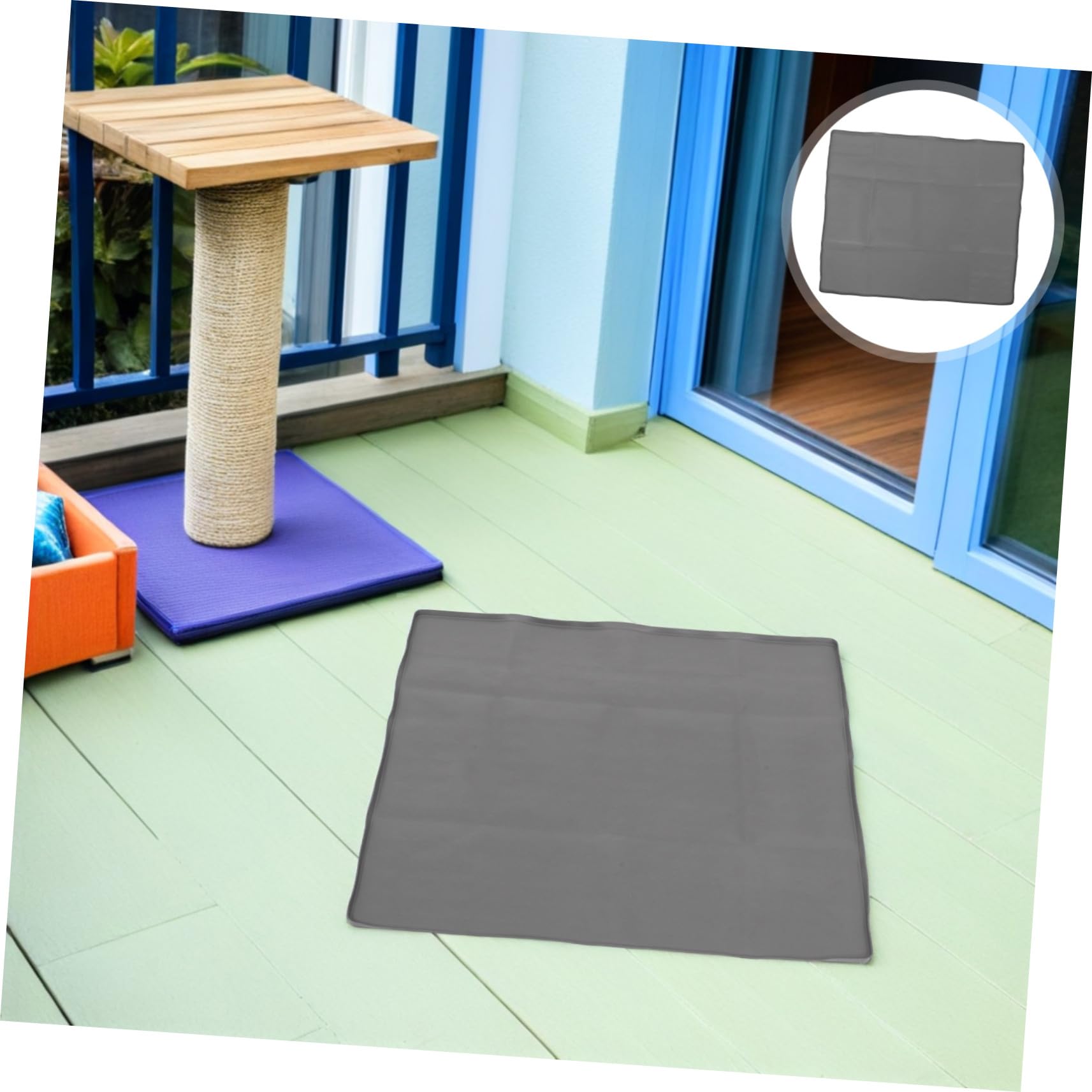 Kisangel Support pour Tapis de Propreté Chien Antidéversement en Silicone Réutilisable 60 X 50 Cm Plateau avec Rebord Haut pour Apprentissage Propreté Chiots Intérieur