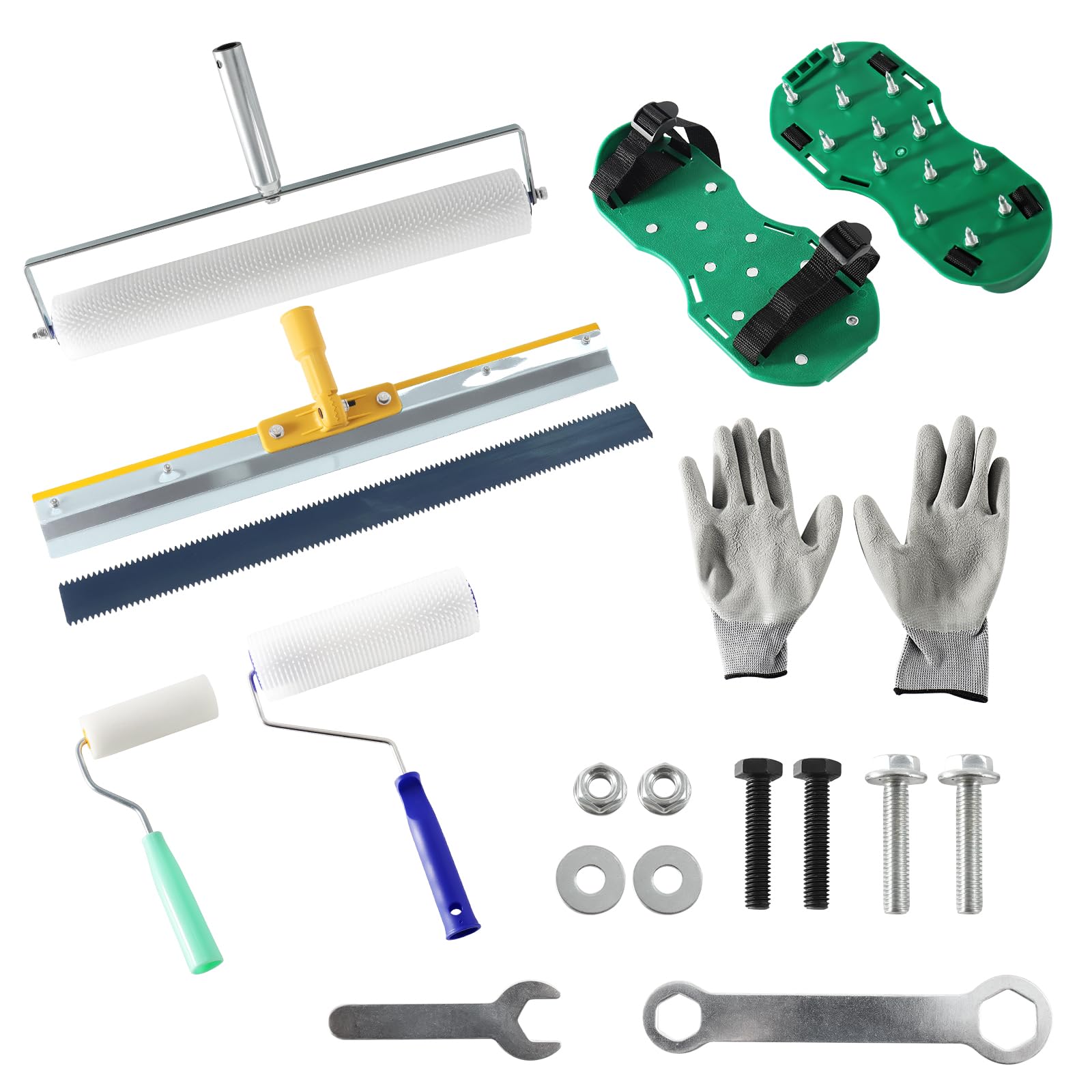 Kit di strumenti per il cemento autolivellante, Scarpe a spillo per pavimenti epossidici, Rullo a spuntoni per autolivellamento, per Livellare la Parete del Pavimento