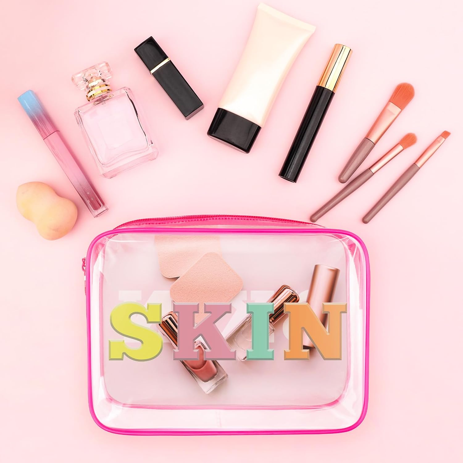 Clear Makeup Bag Zipper Toiletry Pouch Funny Gift for Women Teens Girls Travel Cosmetic Bag Graduation Christmas Birthday Gifts for Sister Daughter Friends Friendship Thanksgiving Gifts for Women - Image 6