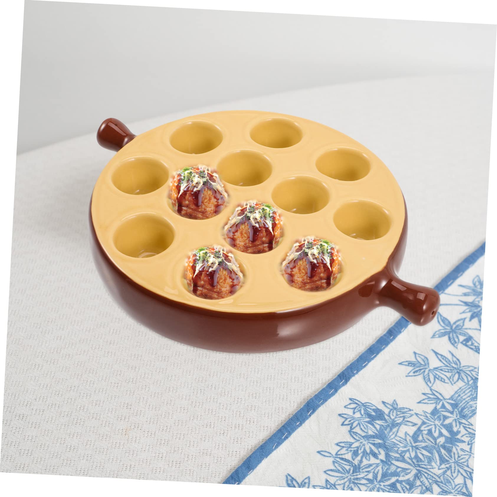 Garneck Piatto per Lumache Scomparti in Ceramica Fondo Resistente per Cottura Uniforme per Ristorante e Cucina Domestica