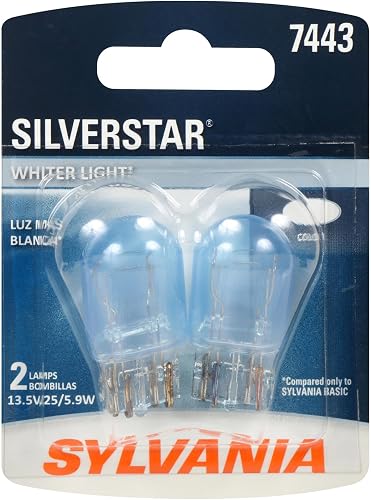 SYLVANIA 7443 SilverStar Mini Bulb, Daytime Running…