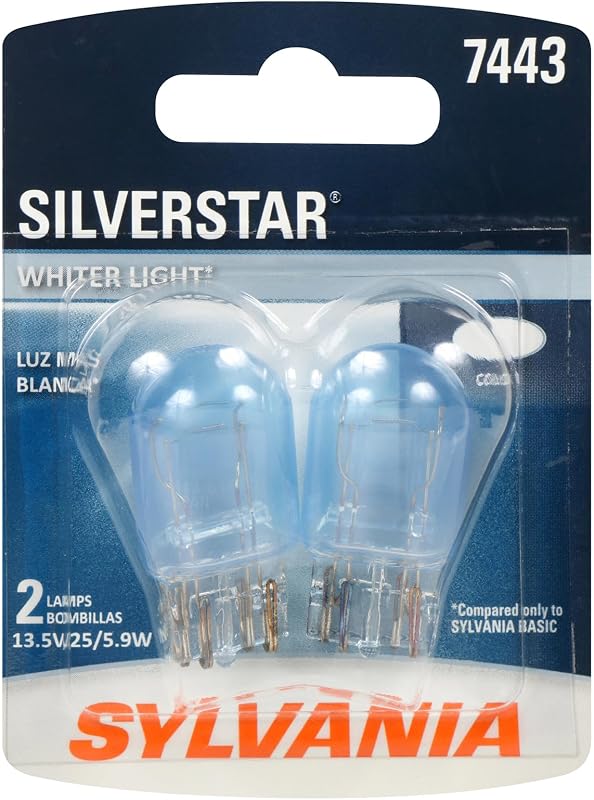 Lâmpada automotiva SYLVANIA 7443 SilverStar para luz de circulação diurna – 2 unidades