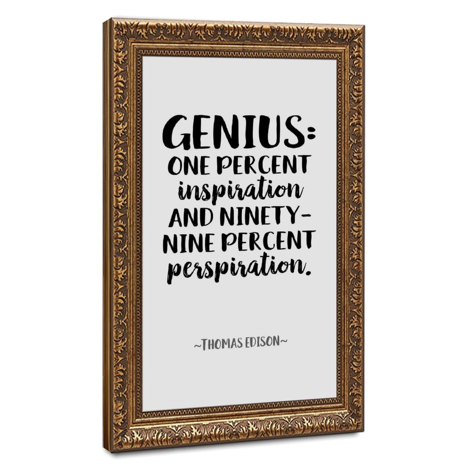 ELKPDOE Genius Poster Motivational Quotes