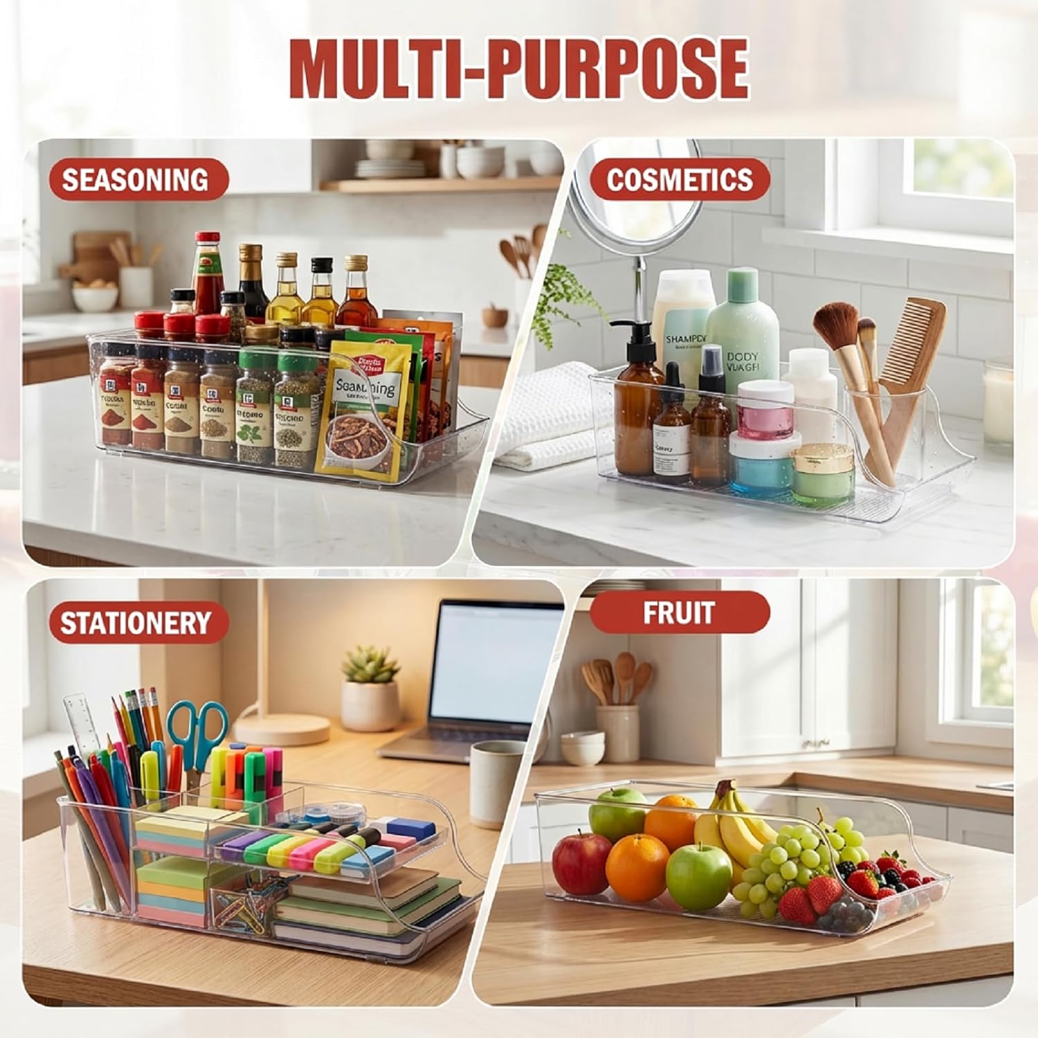 2 Pack Soda Can Organizer, Drink Organizer for Fridge, Clear Kitchen Pop Can Storage Organizer Soda Dispenser for Refrigerator Pantry - Image 7