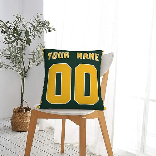 Miniatura 6 de Regalos personalizados con nombre y número, funda de almohada personalizada para dormitorios y decoración de sala de estar, 16 x 16 pulgadas