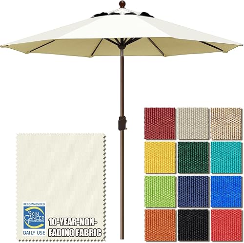 Miniatura 14 de EliteShade Paraguas de mercado para patio, sombrilla de mesa al aire libre con ventilación y 10 años que no se decolora