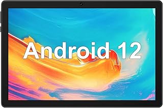 Tablet 10 inch Android 12 Tablet, 64GB ROM 512GB Expand, Android Tablet with Dual Camera, WiFi, Bluetooth, HD Screen, Google GMS Certified-Silver