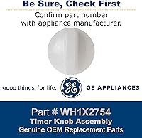 Vista 2 de GE WH1X2754 GE Timer Knob Assembly, blanco