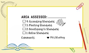 Personalized Completed Checklist Self-Inking -Teacher Stamp- Self-Ink Flash Stamp- Checkbox Grading Stamps, Pre-Inked