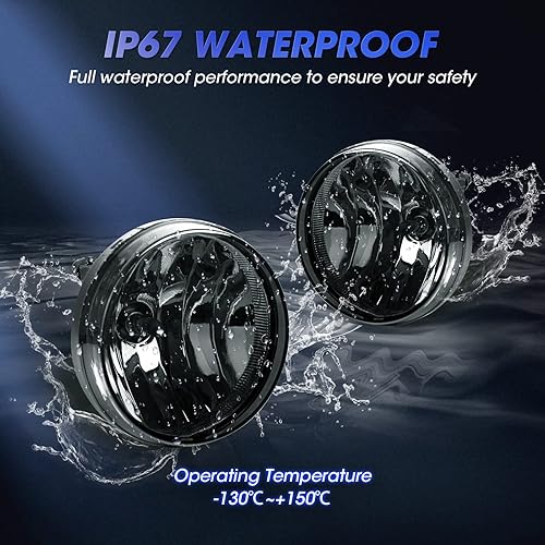 Miniatura 6 de Luces antiniebla de conducción para 2007-2013 GMC Sierra 1500 2007-2014 GMC Sierra 2500 3500HD lente de humo con H8 12V 35W bombillas halógenas