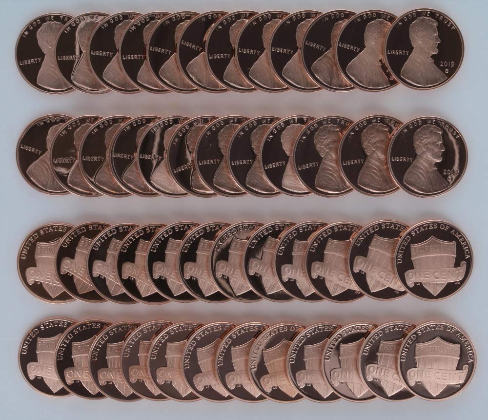2019 S Lincoln Shield 2019 S Lincoln Shield Cent Proofs Roll of 50 Proof