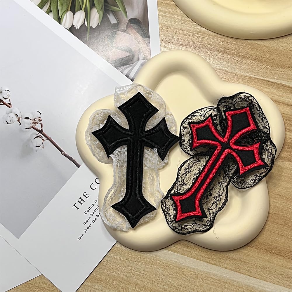 Amazon.com : ZHOUMEIWENSP Punk Cross Gothic Lace Hair Clip