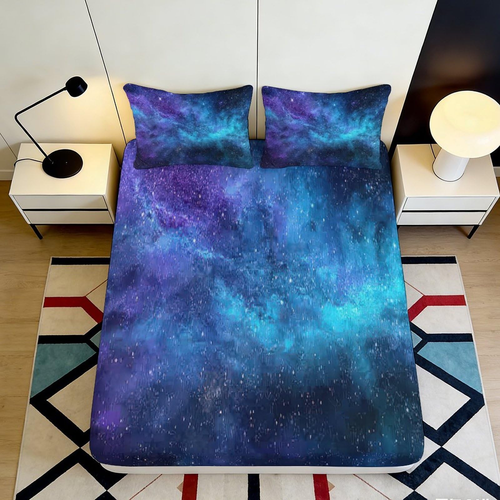 3D Printed Shark Fitted Sheet Microfiber Bedroom Deep Pocket Non-Slip Shark Mattress Fitted Cover Washable Bedding 160x200x25cm