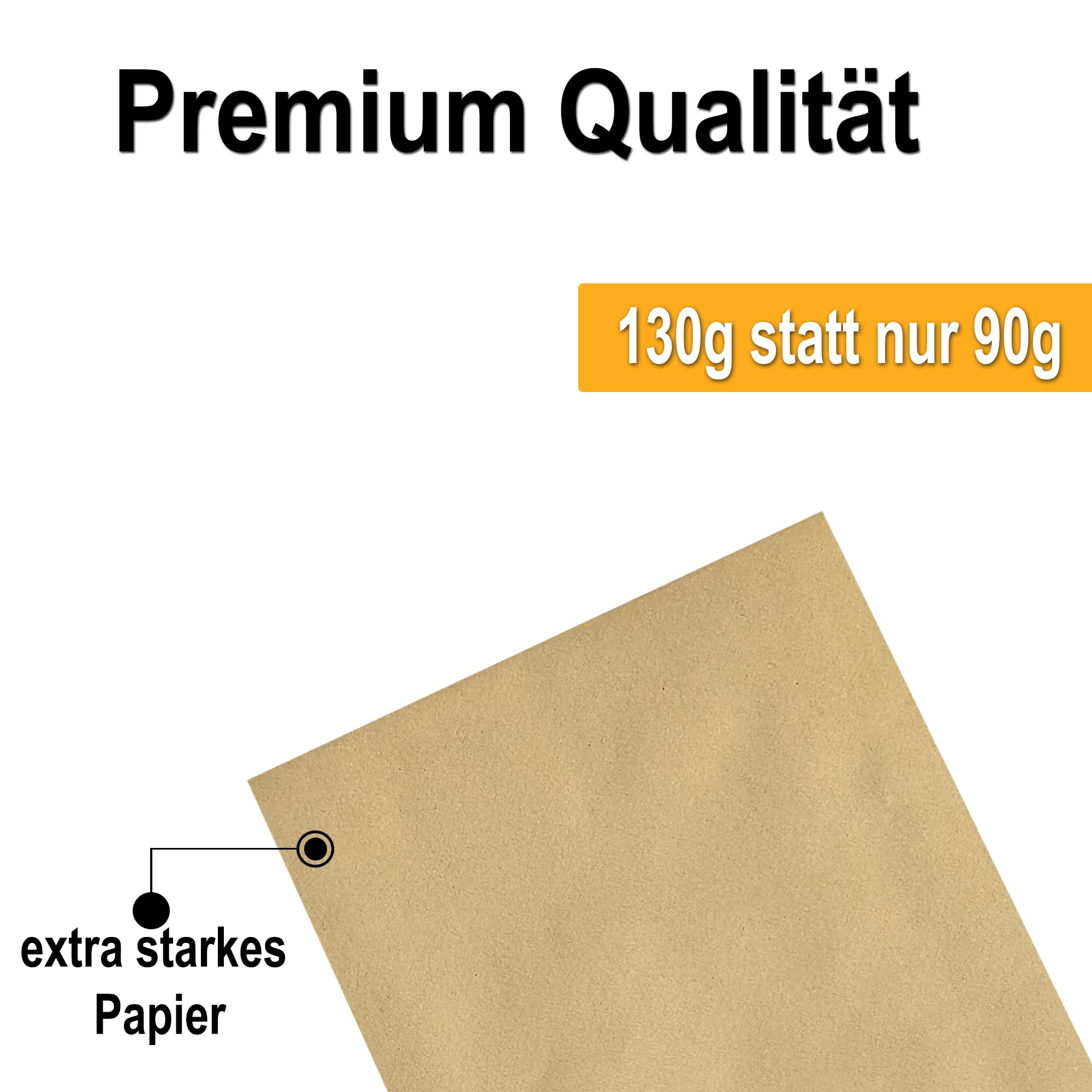 50x mybuy-24 Faltentaschen B4 A4 braun, 250x353mm, 4cm Falte Stehboden, selbstklebend mit Abziehstreifen, 130 g/qm, Faltenversandtaschen Musterbeutel