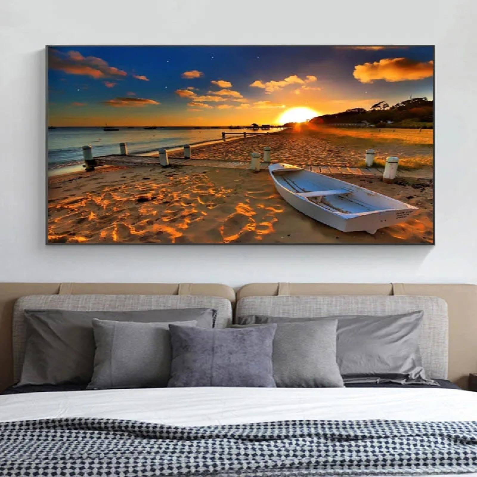 Affiches d'art mural sur toile grand format coucher du soleil luxe - 8