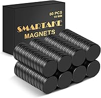 Vista 13 de SMARTAKE 45 piezas de imanes para refrigerador, imanes pequeños redondos de 6x2mm para nevera, imanes de neodimio premium multiusos para oficina