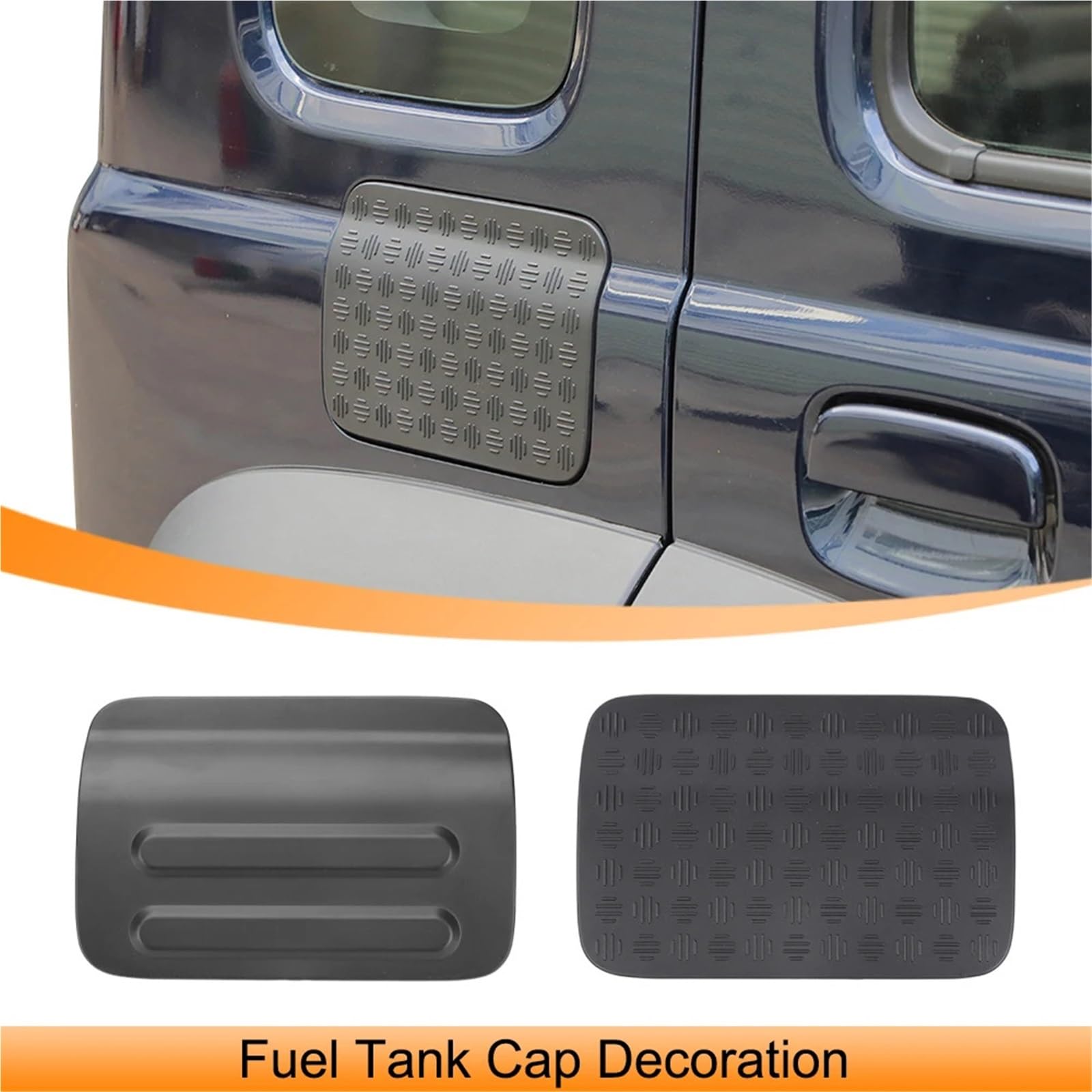 serbatoio carburante con chiavi antifurto Per Suzuki Per Jimny 2023-2024 4-Door Up Auto Carburante Tappo Serbatoio Gas di Riempimento Olio Trim Adesivo Sfiato Tappo Serbatoio(Black-B)