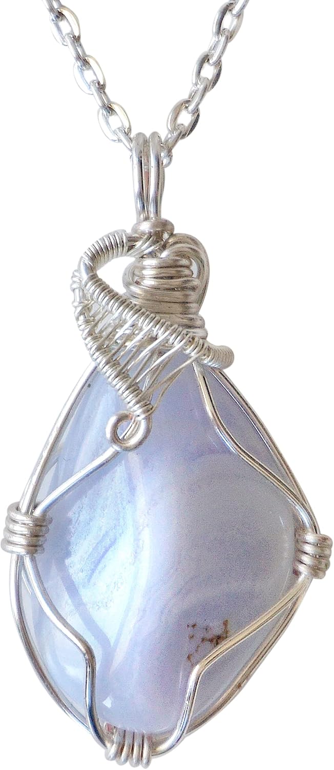 Women's and Men's Birthstone Crystal Necklace Silver Plated-24 Inch Chain