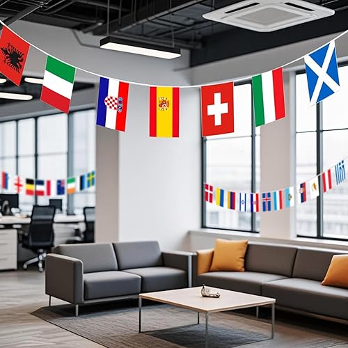 Miniatura 8 de Banderas internacionales del mundo 100 países banderines bandera mundial banderín bandera mundial para fiestas temáticas, grandes aperturas, 100