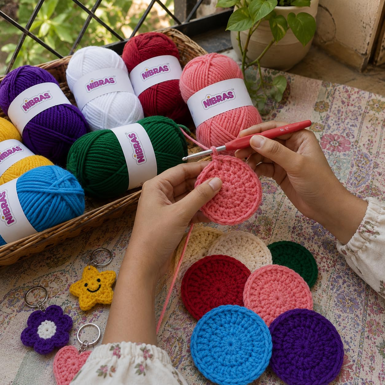 Nibras Crochet Kit: Beginner Crochet Set with Yarn & Hooks -5