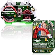 Fabtec 8 Gauge Copper Amp Wiring Kit Dual Channel - 5000W Max / 1000W RMS Designed for High-Fidelity Class AB Audio