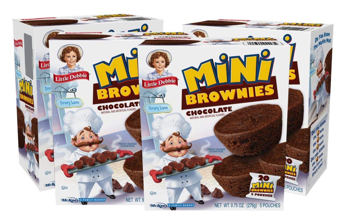 Little Debbie Mini Brownies, 20 - 1.7 OZ Pouches (4 Boxes)