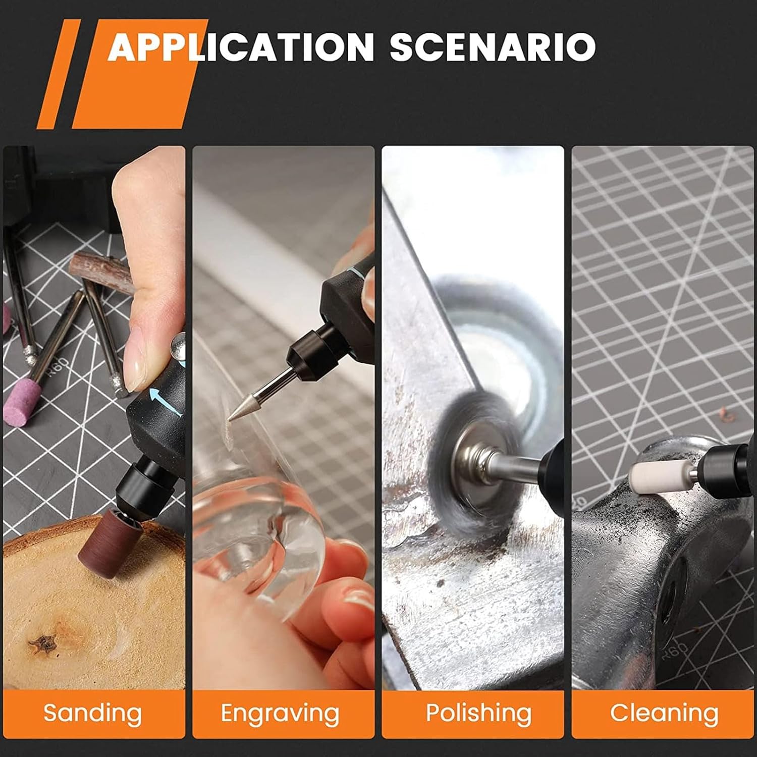 Mini Cordless Rotary Tool Handheld Grinder Cordless 3 Speed Electric Polishing Sculpting Pen Multi Purpose for Sculpting Sanding Polishing Grinding DIY Crafts