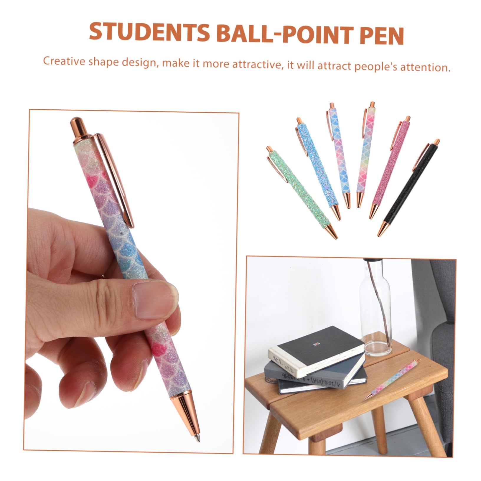 30pièces Stylo à Bille Créatif Rétractable Lot De Stylos à Paillettes Pour Étudiants Et Fournitures Scolaires