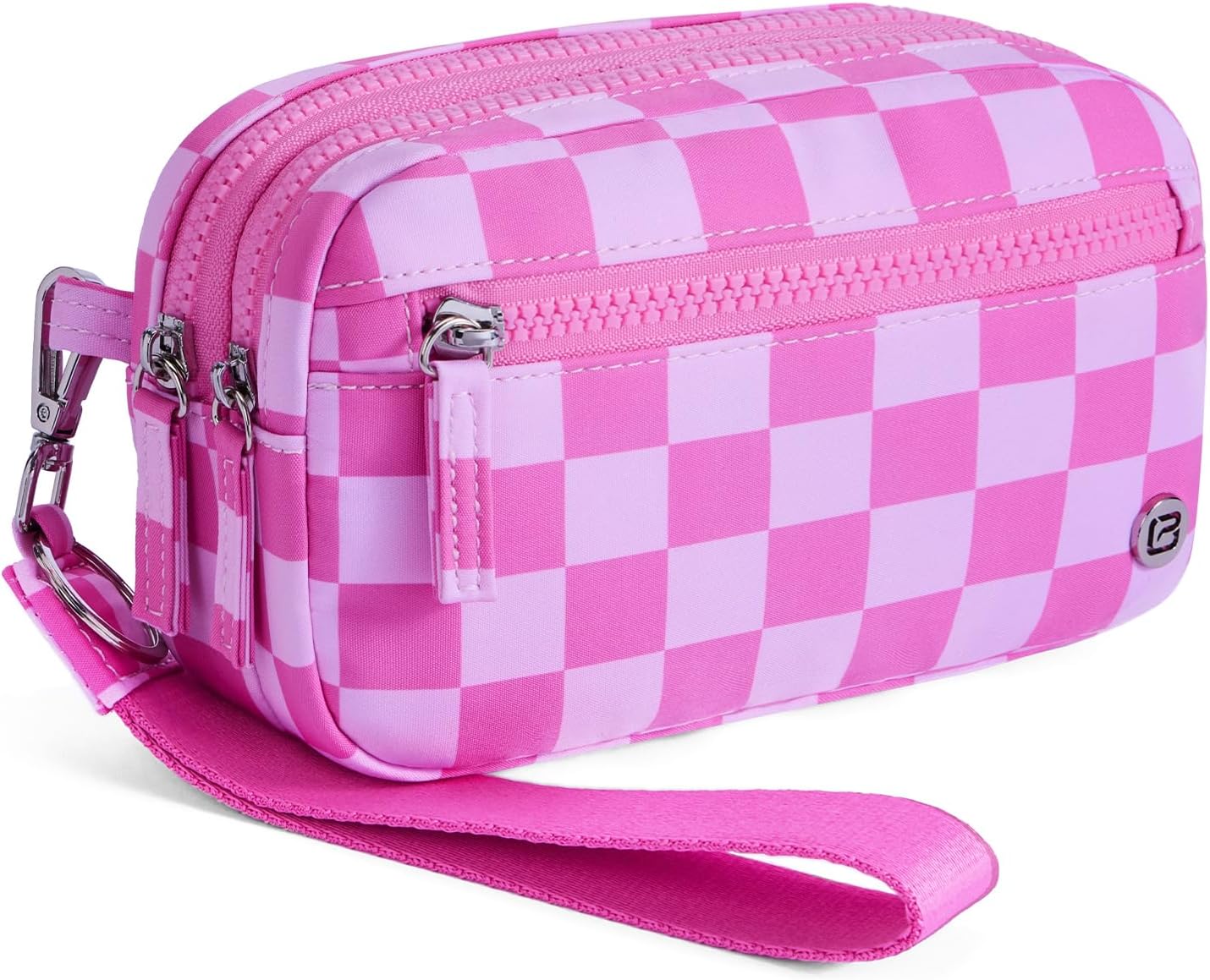 POIUGOYA Small Nylon Crossbody Bags for Women,RFID Wristlet Purse Built in Wallet, 4 Zipper Crossbody Wallet Phone Organizer