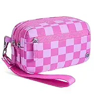 POIUGOYA Small Nylon Crossbody Bags for Women,RFID Wristlet Purse Built in Wallet, 4 Zipper Crossbody Wallet Phone Organizer