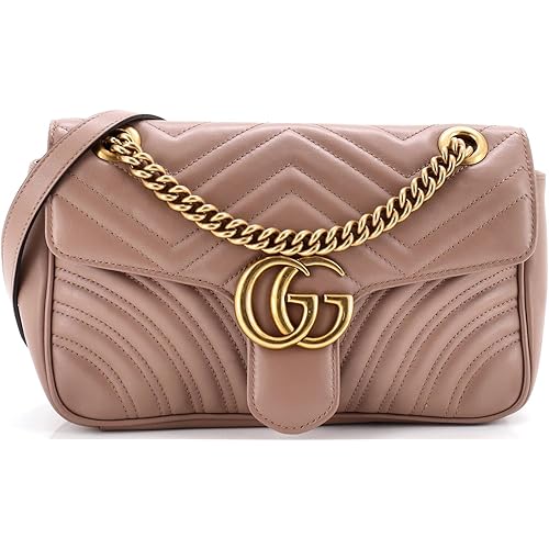 Gucci, Pre-Loved GG Marmont Flap Bag Matelasse Leather Medium, Neutral