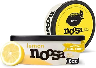 Noosa Lemon Yoghurt 8oz - Tangy Lemon Curd Whole Milk Yogurt, Probiotic-Rich, No Artificial Ingredients
