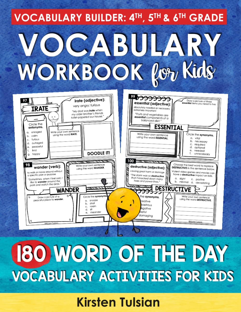 Vocabulary Workbook for Kids: 180 Word of the Day Vocabulary Activities BOOK ONE Vocabulary Builder for 4th, 5th & 6th Grade (Vocabulary Builder Workbooks)