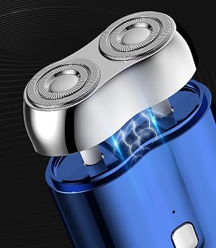 Mini Dual-Head Electric Shaver, Upgraded Pocket Shaver USB Shavers, Mini Portable Electric Shavers, Washable Double Head Razor, for Home, Car (Gray)