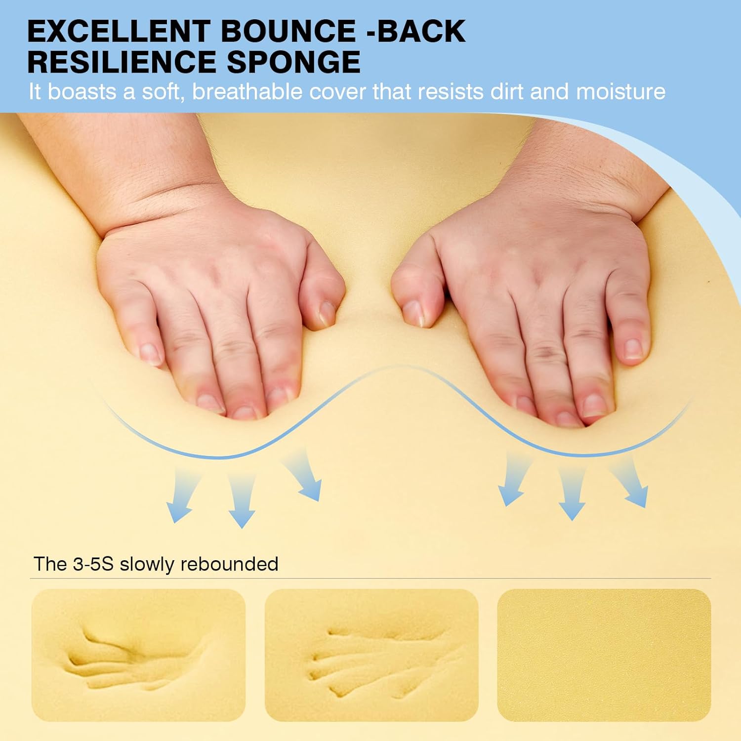 MoyRetty Curved Lash Bed Foam Topper (23''*70'), High Density Foam Massage Cushion with Removable Beauty Salon Bed Cover (Black)