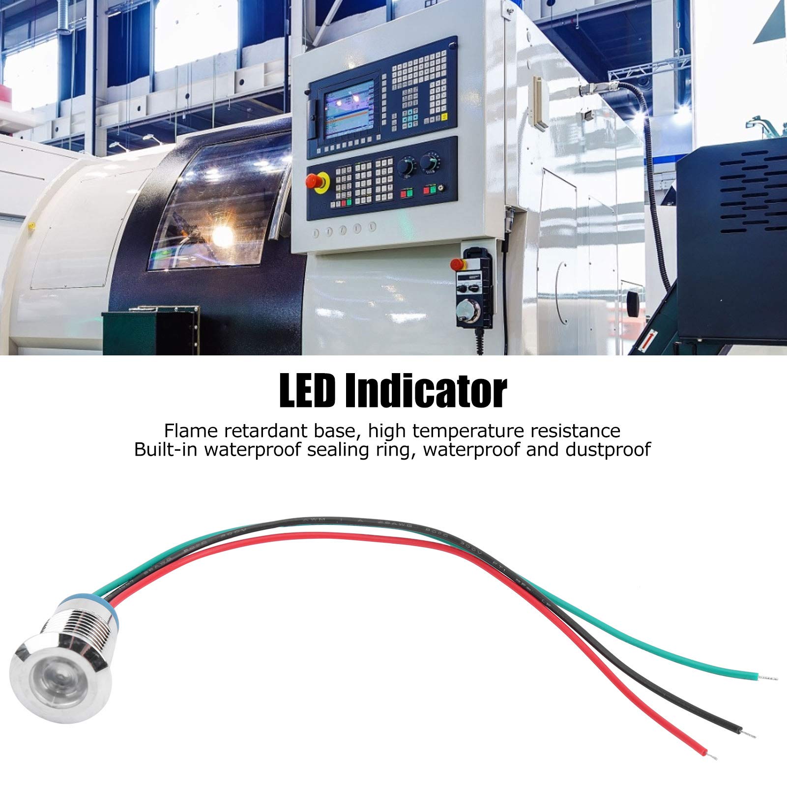 LED Rotondi Precablati 12mm - 4 Pezzi Impermeabili IP67 - Doppio Colore Rosso/Verde - 12-24V Per Auto E Industria - Foto 8