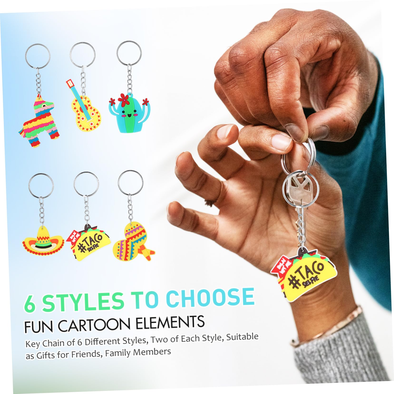 minkissy Catta Catta Catto Divertente Compleanno Keychain Fiesta Sospeso Decorazioni Ciondolo Appeso A Chiave Portachiavi Keyrings Arredamento Chiave Keeychain Pvc