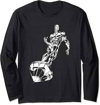 silver surfer Tシャツ 80s marvel Amazon.com: Marvel Comics Retro Classic Silver Surfer Full